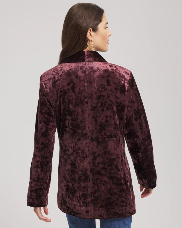 Crushed Velvet Blazer - image 3
